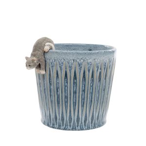 Grey Cat Pot Hanger