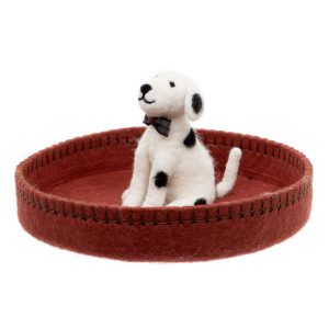 Spotty Dog Felt Trinket Tray